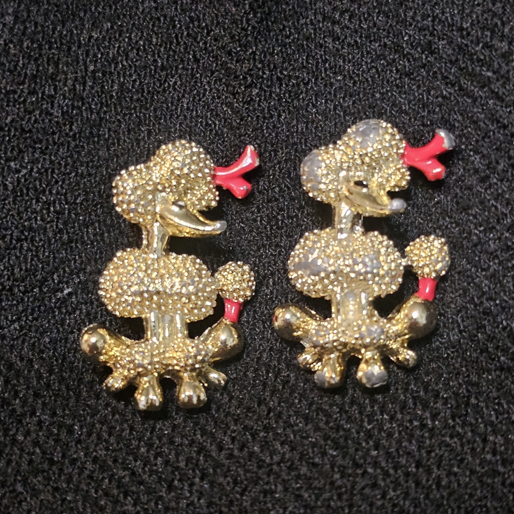 Gold Poodle Brooches
